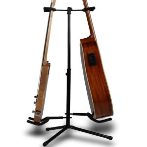 SUPRIMO GS4 stojak statyw gitarowy na 2 gitary czarny składany stalowy