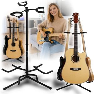 SUPRIMO GS3 stojak statyw gitarowy na 3 gitary czarny składany stalowy