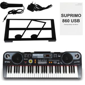 SUPRIMO 860 USB keyboard elektroniczny edukacyjny 61 klawiszy instrument dla dzieci do nauki gry