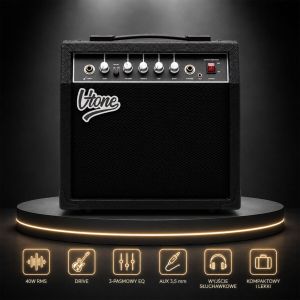 V-TONE AMP40 combo gitarowe wzmacniacz 40W do gitary elektrycznej tranzystorowy czarny
