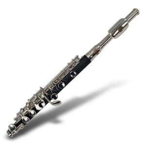 V-TONE PICCOLO 1 flet poprzeczny piccolo pikolo pikulina 32 cm strój C czarno-srebrny do nauki gry z futerałem