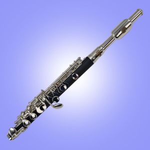V-TONE PICCOLO 1 flet poprzeczny piccolo pikolo pikulina 32 cm strój C czarno-srebrny do nauki gry z futerałem