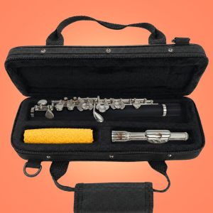 V-TONE PICCOLO 1 flet poprzeczny piccolo pikolo pikulina 32 cm strój C czarno-srebrny do nauki gry z futerałem