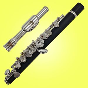 V-TONE PICCOLO 1 flet poprzeczny piccolo pikolo pikulina 32 cm strój C czarno-srebrny do nauki gry z futerałem
