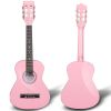 SUPRIMO JRC SET PK gitara klasyczna 1/4 różowa do nauki dla początkujących