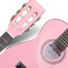 SUPRIMO JRC SET PK gitara klasyczna 1/4 różowa do nauki dla początkujących