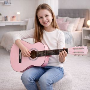 SUPRIMO JRC SET PK gitara klasyczna 1/4 różowa do nauki dla początkujących