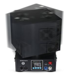 LIGHT4ME SPARK ROTO obrotowa wytwornica iskier maszyna do zimnych ogni 1300W DMX podwójna fontanna iskier do 5 metrów