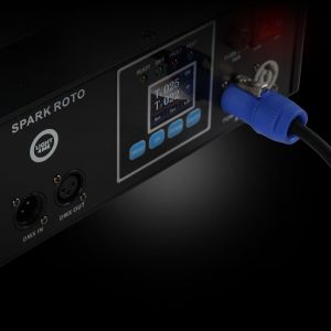 LIGHT4ME SPARK ROTO obrotowa wytwornica iskier maszyna do zimnych ogni 1300W DMX podwójna fontanna iskier do 5 metrów