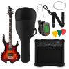 V-TONE EGS 39 SB gitara elektryczna 4/4 sunburst 39" HH wzmacniacz pokrowiec pasek przewód jack-jack tuner kostki