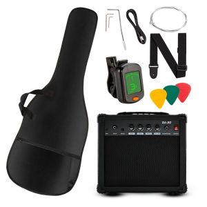 V-TONE EGS 39 SB gitara elektryczna 4/4 sunburst 39" HH wzmacniacz pokrowiec pasek przewód jack-jack tuner kostki
