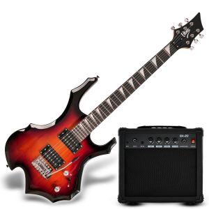 V-TONE EGS 39 SB gitara elektryczna 4/4 sunburst 39" HH wzmacniacz pokrowiec pasek przewód jack-jack tuner kostki