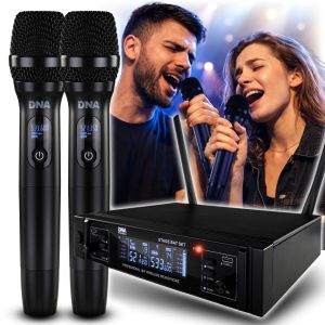 DNA STAGE BAT SET zestaw bezprzewodowy 2x akumulatorowy mikrofon doręczny odbiornik UHF 518-542 MHz