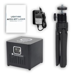 LIGHT4ME ACCU APP LASER akumulatorowy projektor skaner laserowy oświetlenie sceniczne RGB