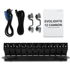 EVOLIGHTS 12 CANNON multiefekt oświetleniowy oświetlenie sceniczne LED DMX