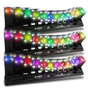 EVOLIGHTS 12 CANNON multiefekt oświetleniowy oświetlenie sceniczne LED DMX