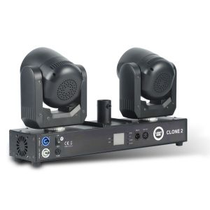 LIGHT4ME CLONE 2 multiefekt oświetleniowy 3w1 oświetlenie sceniczne LED DMX 2x głowica ruchoma spot 100W