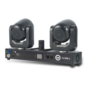 LIGHT4ME CLONE 2 multiefekt oświetleniowy 3w1 oświetlenie sceniczne LED DMX 2x głowica ruchoma spot 100W