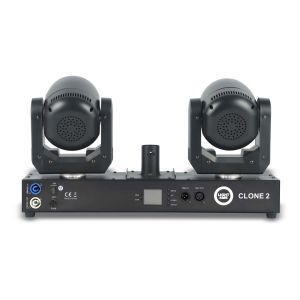 LIGHT4ME CLONE 2 multiefekt oświetleniowy 3w1 oświetlenie sceniczne LED DMX 2x głowica ruchoma spot 100W