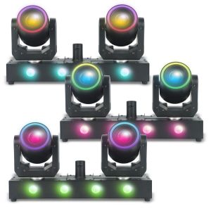 LIGHT4ME CLONE 2 multiefekt oświetleniowy 3w1 oświetlenie sceniczne LED DMX 2x głowica ruchoma spot 100W