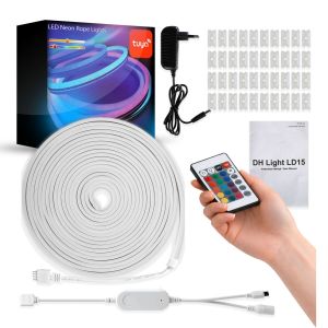 DH Light LD15 taśma LED neon RGB 15m – kompletny zestaw smart tuya / pilot