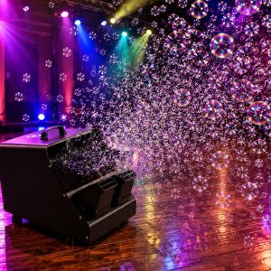 LIGHT4ME BUBBLE BIG ACCU wytwornica generator maszyna do baniek 30W czarna akumulatorowa