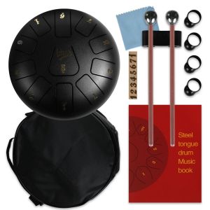 V-TONE VBJ 8-11 BK stalowy bęben językowy tank drum hank drum czarny 8 cali 11 tonów