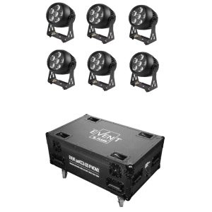 Flash 6x ParACCU 620 IP WDMX + case - zestaw reflektorów