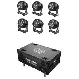 Flash 6x ParACCU 620 IP WDMX + case - zestaw reflektorów
