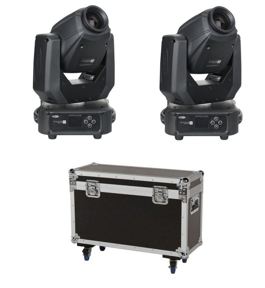 Showtec 2x Phantom 65 Spot + case - para głowic ruchomych spot 65W LED