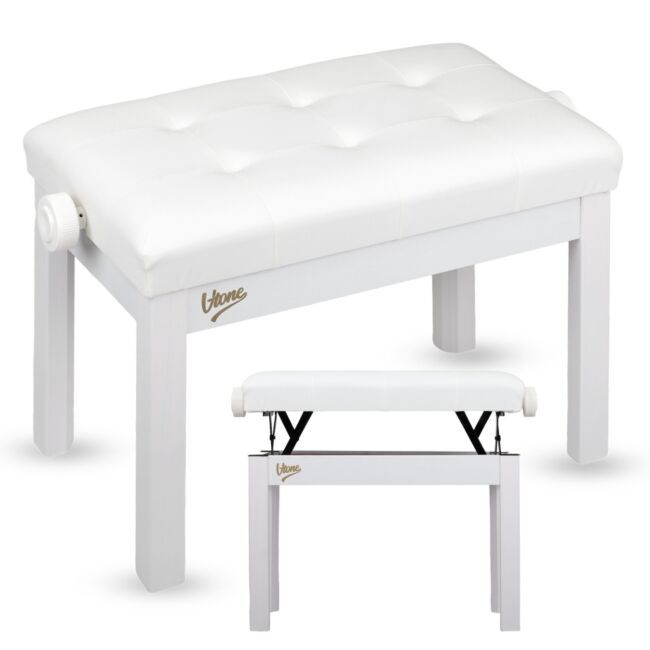 V-TONE PB3 WH ława do pianina keyboardu biała tapi