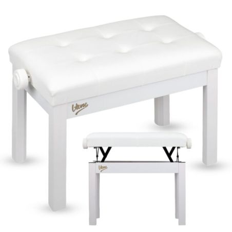 V-TONE PB3 WH ława do pianina keyboardu biała tapi