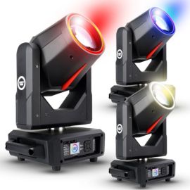  LIGHT4ME RED LINE 10R BEAM 295W głowica ruchoma beam lampa wyładowcza oświetlenie sceniczne DMX efekt ring LED 2x uchwyt montaż
