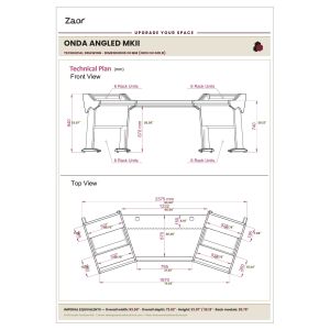 Zaor ONDA MKII Angled Oak - meble do studia