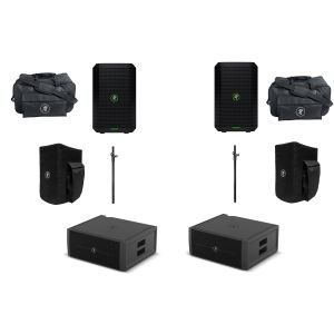 Mackie 2x Thump Go + 2x ThumpSub Go  - przenośny zestaw aktywny zasilana baterią + pokrowce