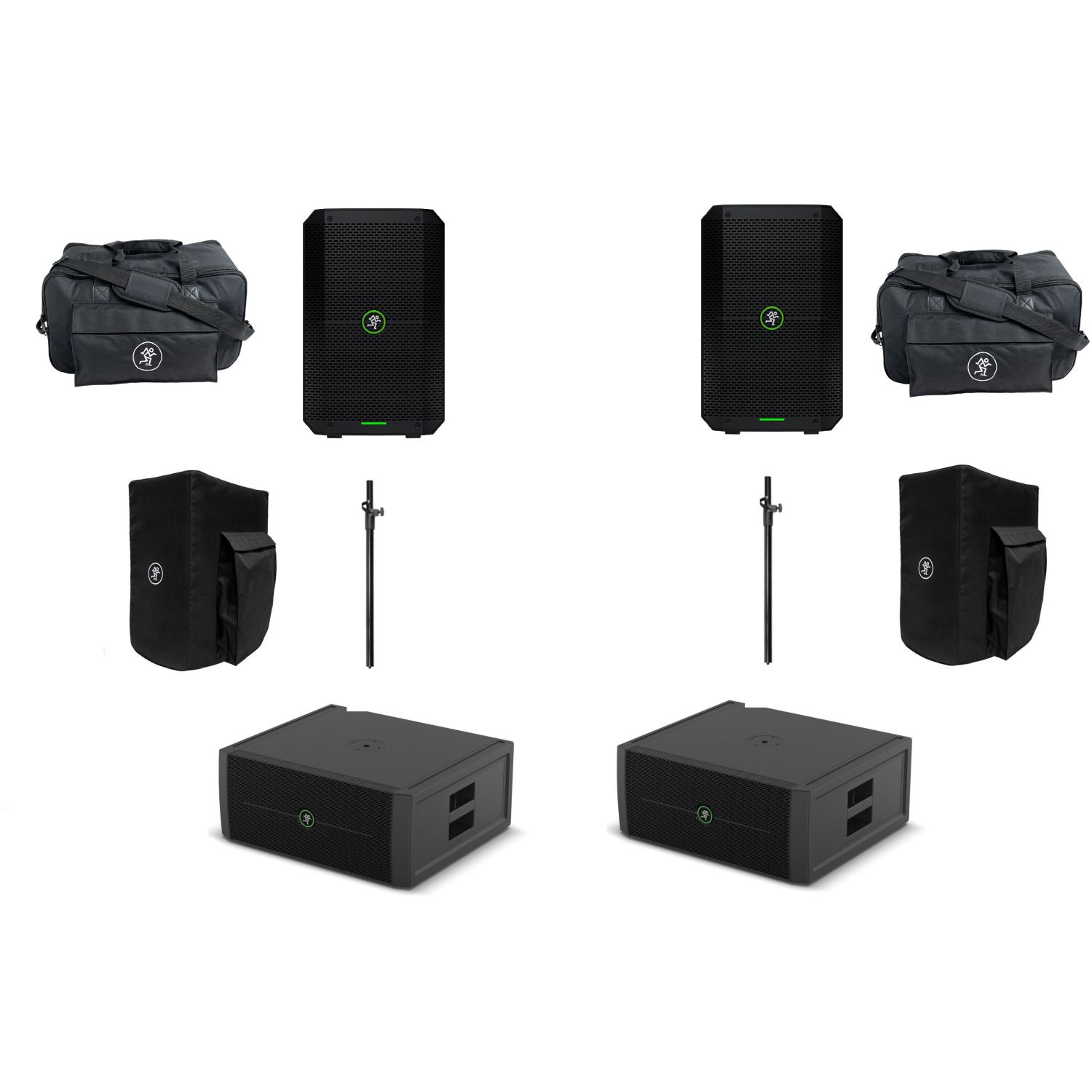 Mackie 2x Thump Go + 2x ThumpSub Go  - przenośny zestaw aktywny zasilana baterią + pokrowce