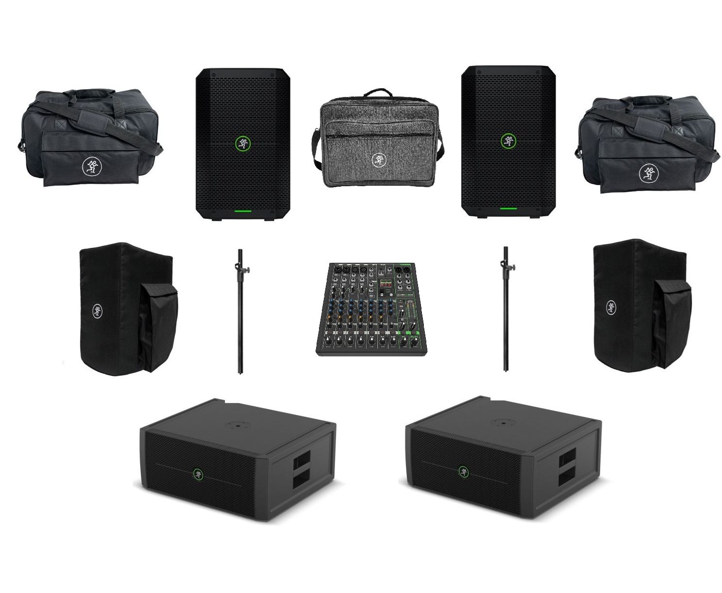 Mackie 2x Thump Go + 2x ThumpSub Go + PROFX10GO  - przenośny zestaw aktywny z mikserem i pokrowcami