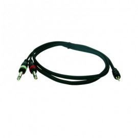 Reloop Stereo 3.5 mm Jack M / 2x Mono 6.3 mm Jack M 3.0 m - przewód
