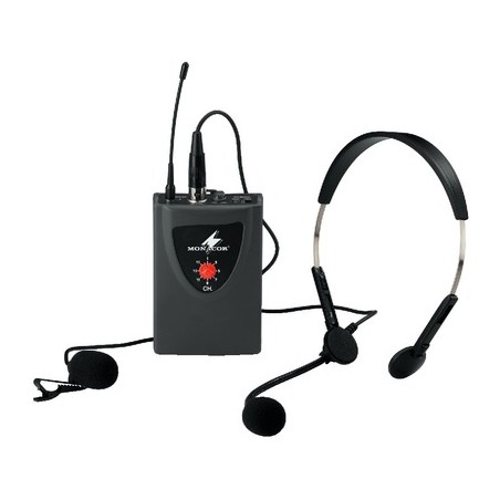 Monacor TXA-100HSE - wielozakresowy nadajnik kieszonkowy z mikrofonami