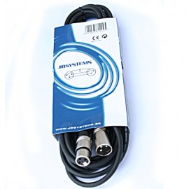 JB Systems XLR M - XLR F (0,5m) - przewód XLR-XLR
