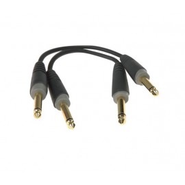 KLOTZ NIESYM. J-J GOLD BLACK - kabel audio (0,90m)
