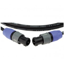 KLOTZ SPEAKON-SPEAKON NEUTRIK BLACK - kabel głośnikowy (1m)