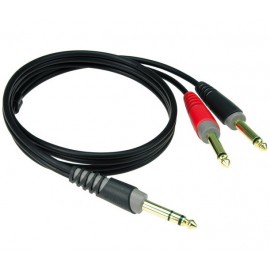 KLOTZ INSERTOWY NIESYM. J/STEREO-2XJ GOLD - kabel audio (2m)