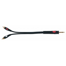 Die Hard DH625 - Kabel audio mono jack M - 2 x RCA M 0,3m