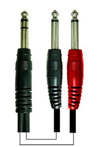 SCHULZKABEL IS-1.8 JACK STEREO - 2x JACK MONO - kabel insertowy (1,8m)