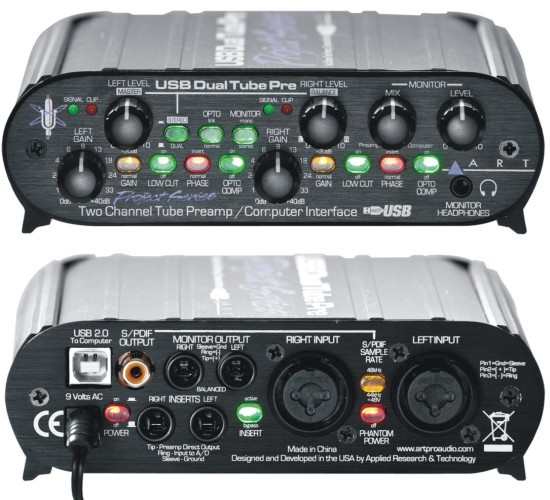 Art USB DualTubePre - przedwzmacniacz / interfejs audio USB Art USB DualTube Pre - przedwzmacniacz / interfejs audio USB