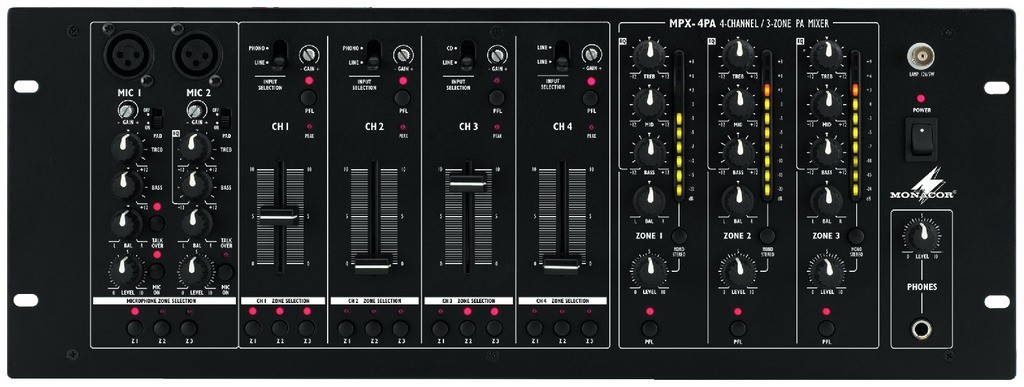 Monacor MPX-4PA - mikser DJ