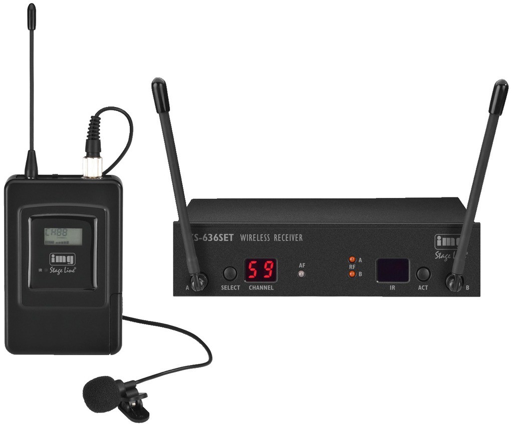 IMG Stage Line TXS-636SET - system bezprzewodowy z mikrofonem krawatowym IMG Stage Line TXS-636SET - system bezprzewodowy z mikrofonem krawatowym