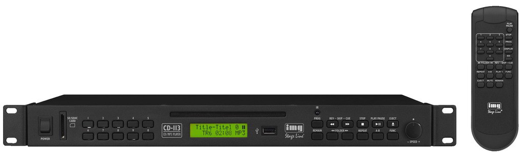 IMG Stage Line CD-113 - odtwarzacz cd/mp3 z funkcją pitch