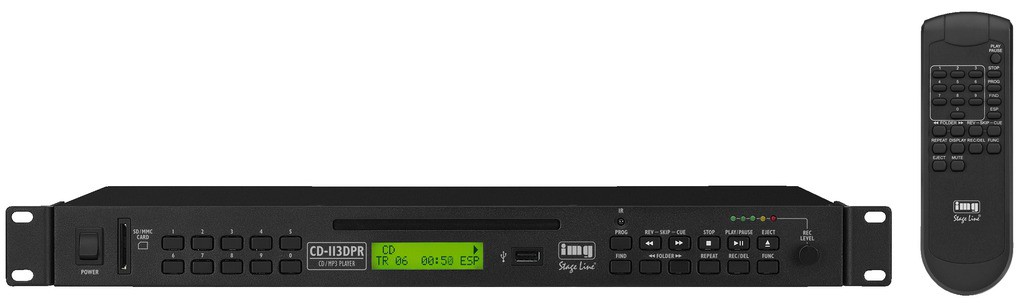 IMG Stage Line CD-113DPR - odtwarzacz cd/mp3 z funkcją nagrywania